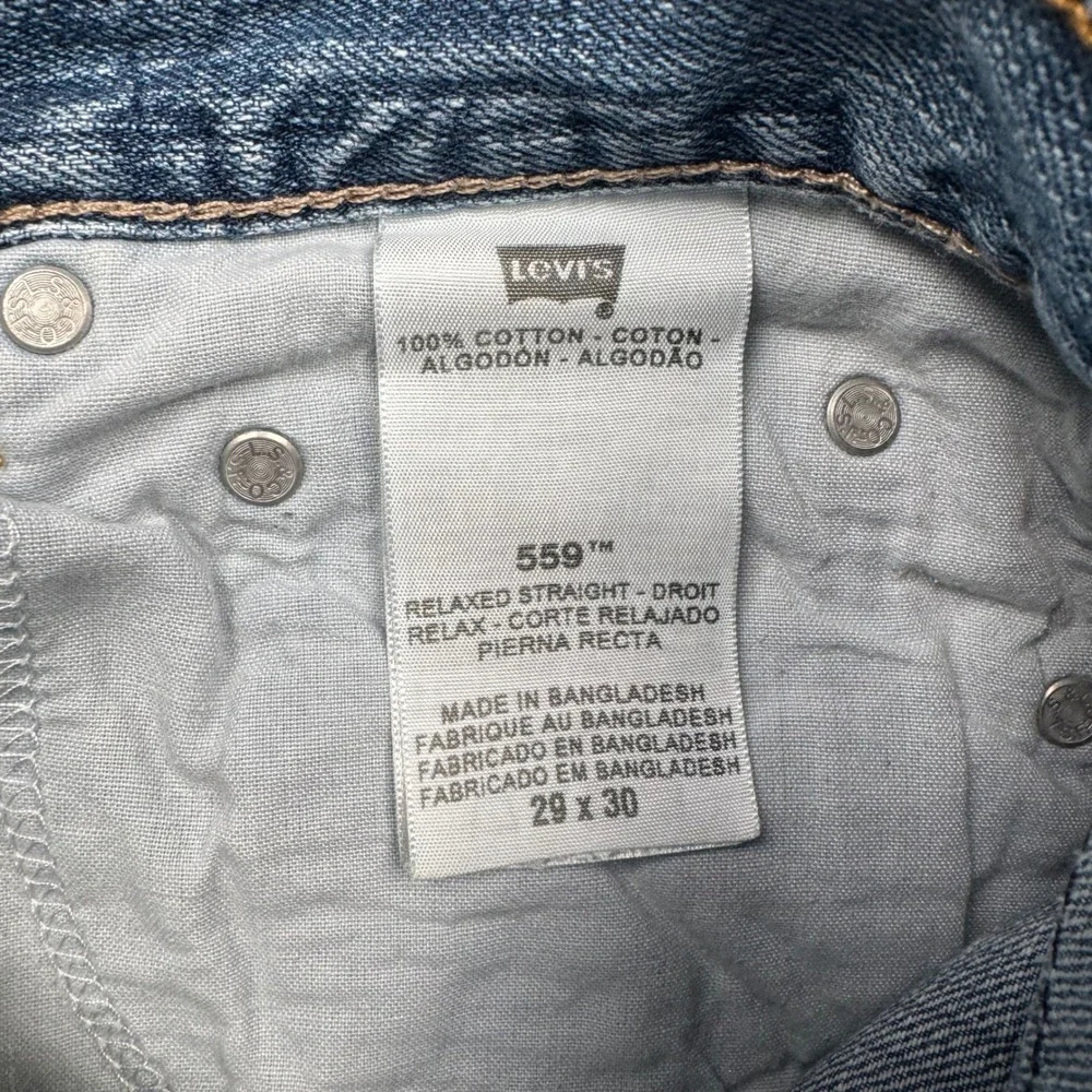 Levis 559 Relaxed Straight Jeans Mens 29x30 Light Wash Blue Denim Y2K VTG